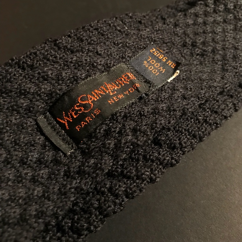 Vintage Yves Saint Laurent Knit Square Tie